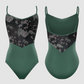 Cherie Camisole Leotard with Floral Print Mesh