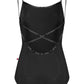Daniela Camisole Leotard - Black Velvet Trim