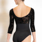 Genevieve Ricco Three Quarter Sleeve Leotard