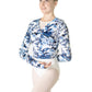 Girls Cozy Crossover Print Wrap Top