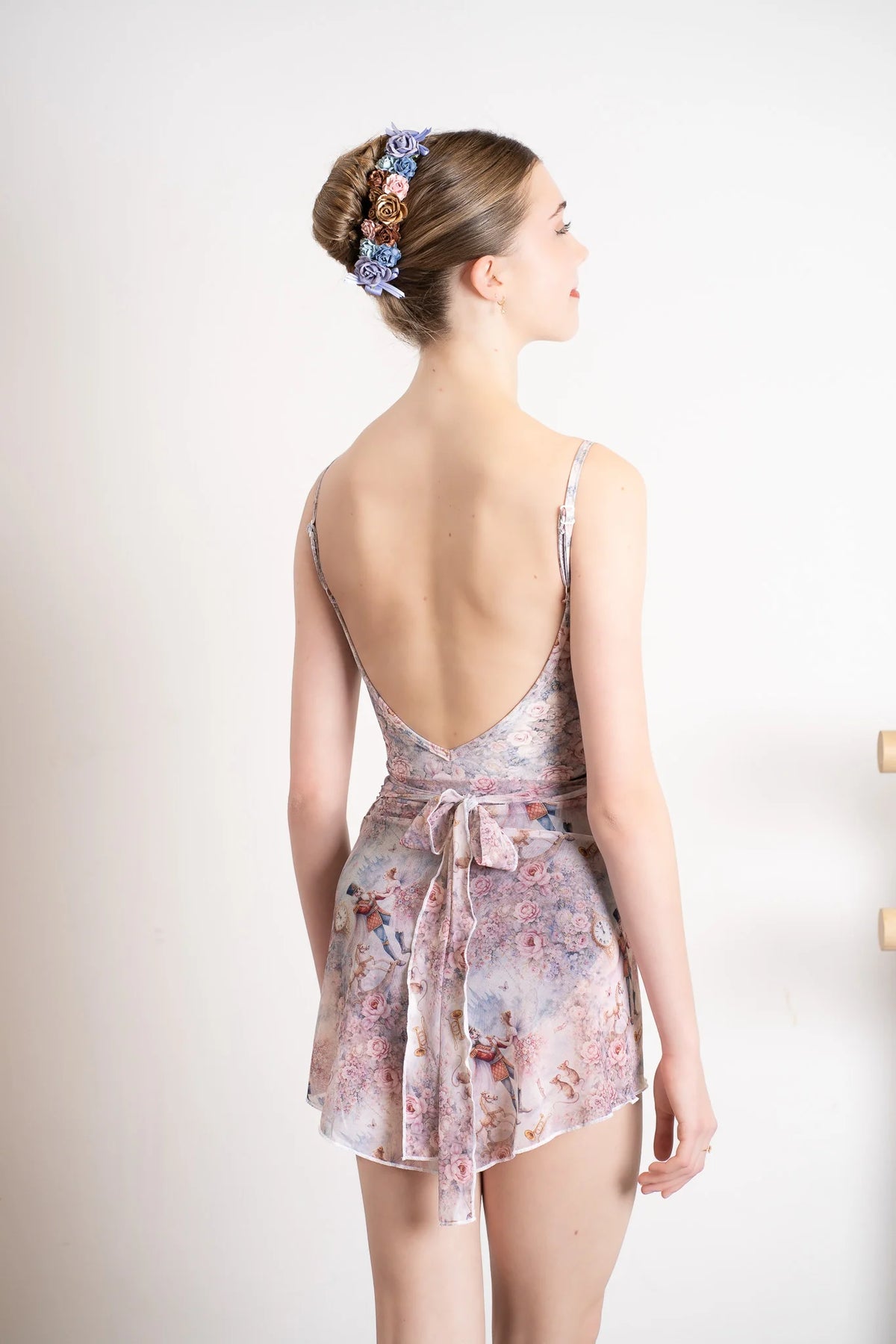 Nutcracker Print Mesh Delphine Wrap Skirt