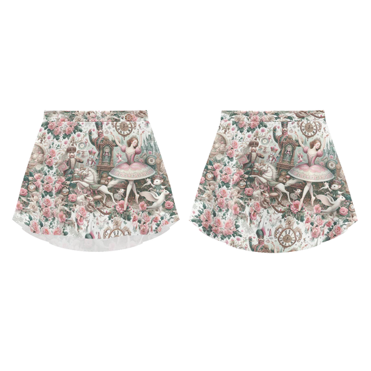 Nutcracker Print Mesh Skirt