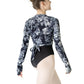 Cozy Crossover Print Wrap Top