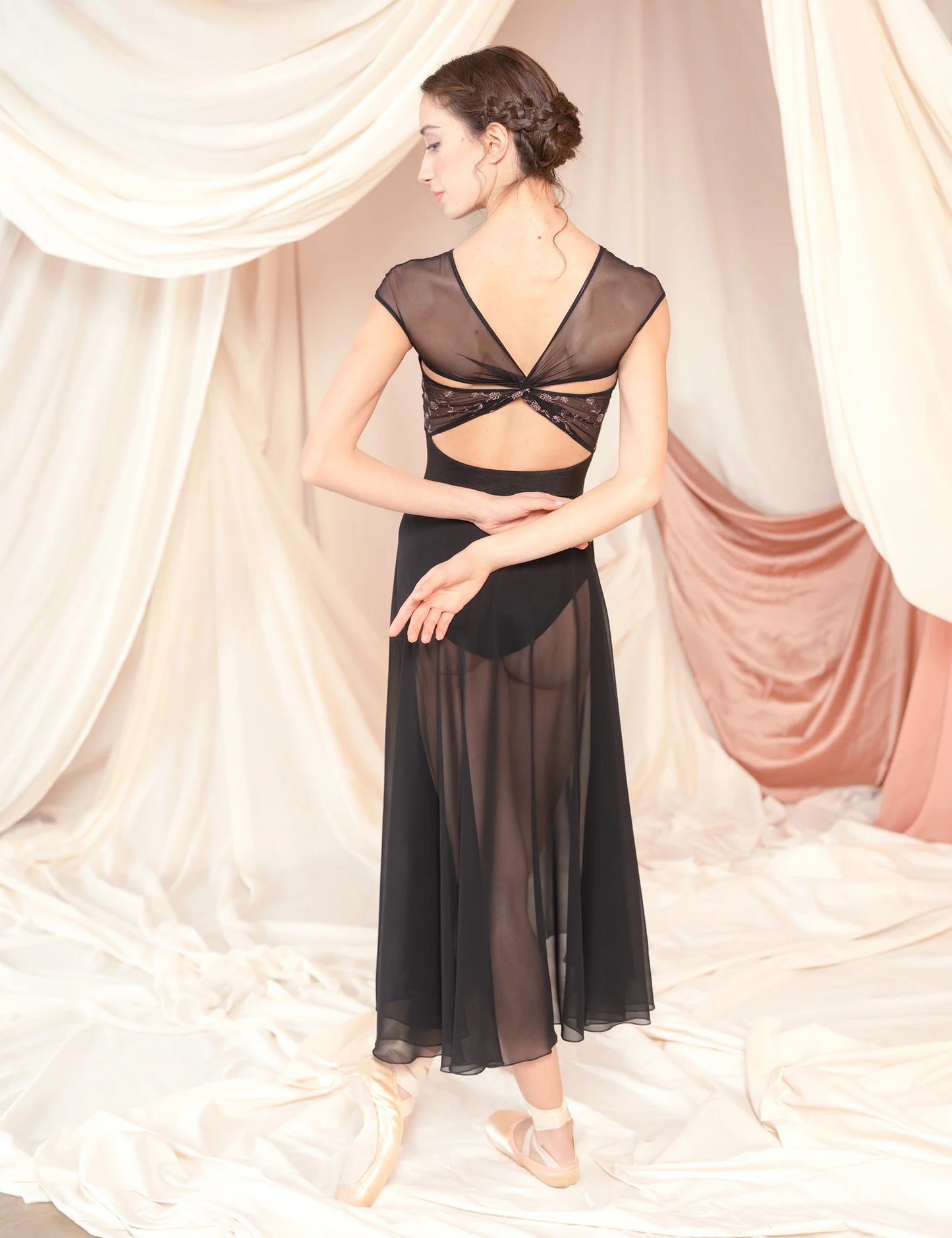 Concordia CL Cap Sleeve Leotard  - Nero