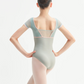 Penelope Short Sleeve Leotard Ballet Class - Argento