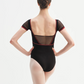 Penelope Short Sleeve Leotard Ballet Class - Nero