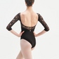 Maia Three Quarter Leotard Ballet Class - Nero