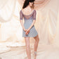 Mania CL Half Sleeve Leotard - Silver