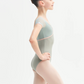 Penelope Short Sleeve Leotard Ballet Class - Argento