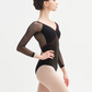 Tersicore Three Quarter Sleeve Leotard Ballet Class - Nero