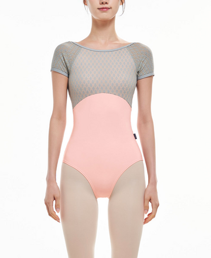 Diamond Lace Cap Sleeve Leotard - 5325