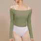 Ribbed Crop Warm-Up Top - 1505