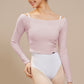 Ribbed Crop Warm-Up Top - 1505
