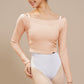 Ribbed Crop Warm-Up Top - 1505