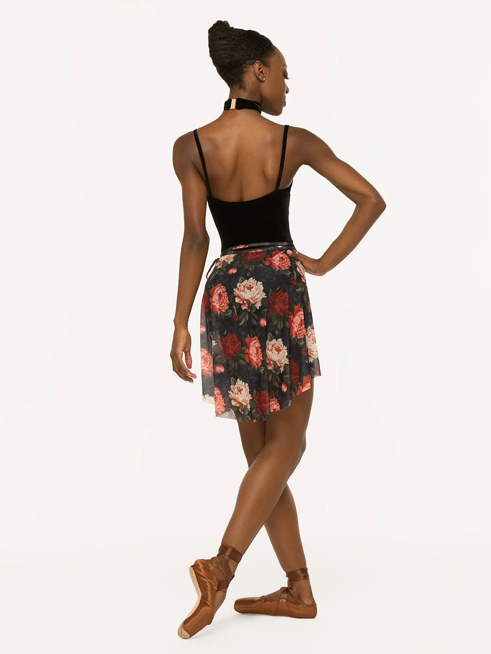 Girls Vienna Mid High Low Wrap Skirt - Winter Florals