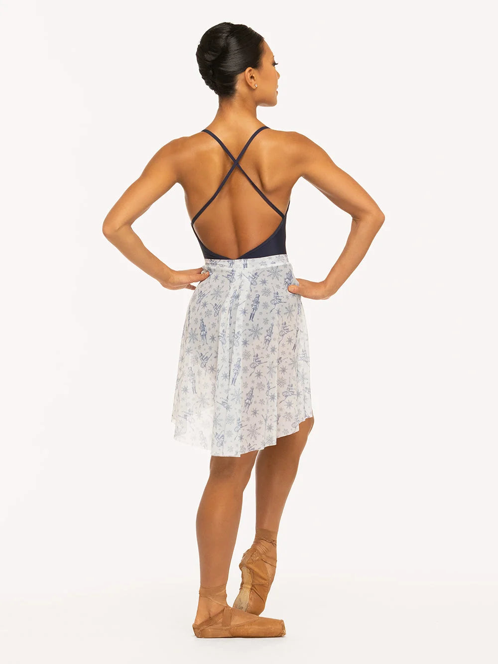 Girls Back Tuck Nutcracker Skirt - Snow Scene