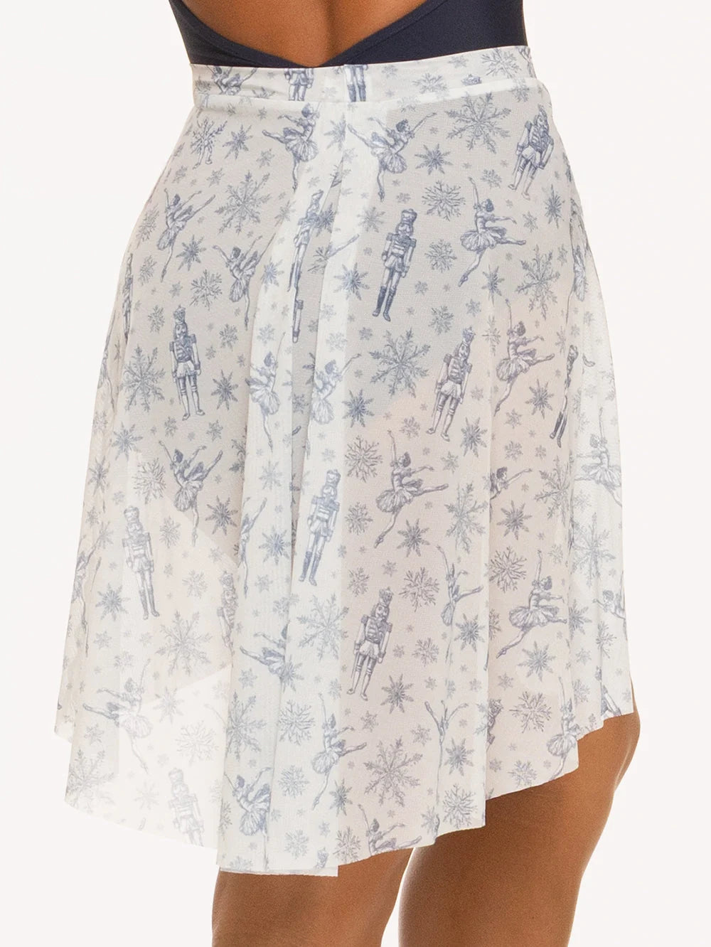 Girls Back Tuck Nutcracker Skirt - Snow Scene