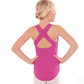 Girls Black Strappy Back Tank Leotard - 4493c