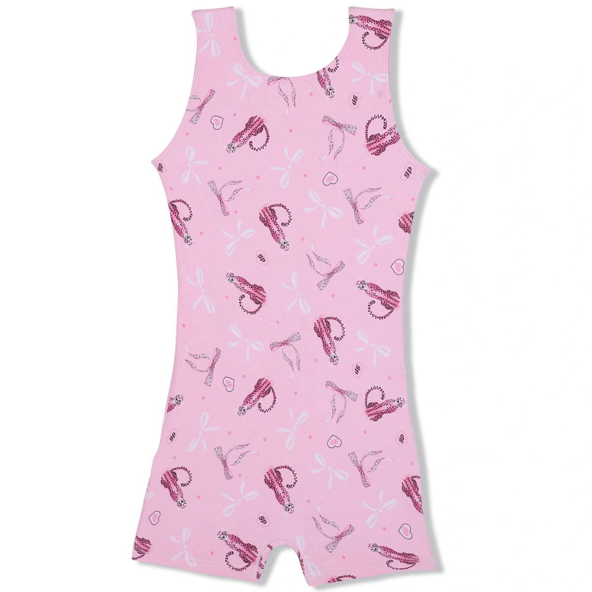Pink Leopard Bow Playsuit - LE103
