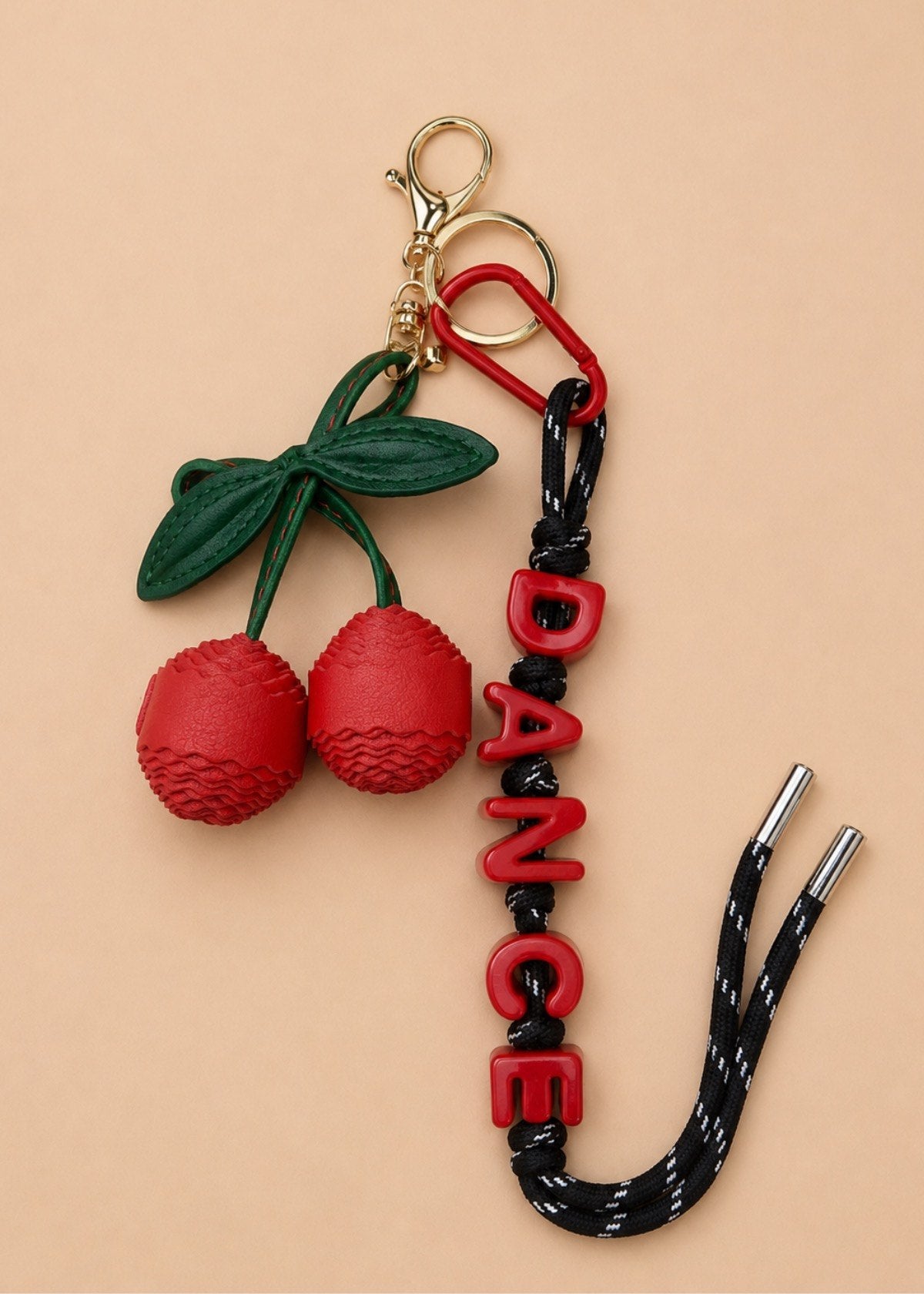 Bold Cherry Dancer Bag Charm