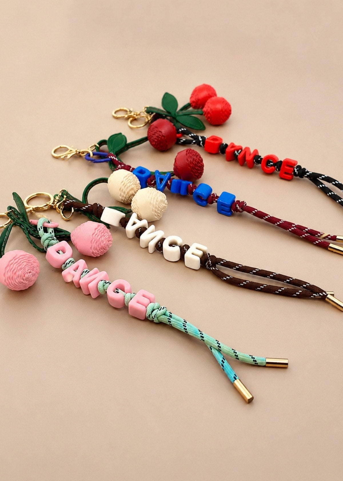 Bold Cherry Dancer Bag Charm