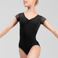 Leia Mesh Cap Sleeve Leotard