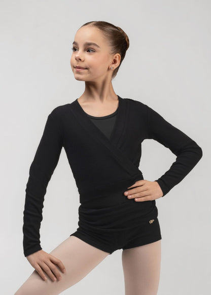 Girls Wilma Rib Warm-up Wrap Top
