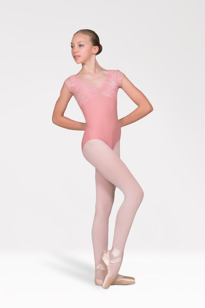 Lace Cap Sleeve Leotard - 210