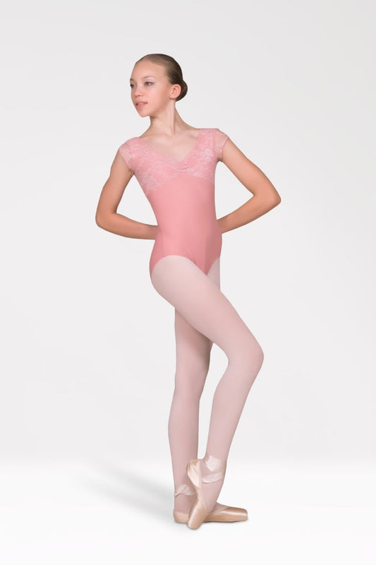 Lace Cap Sleeve Leotard - 210