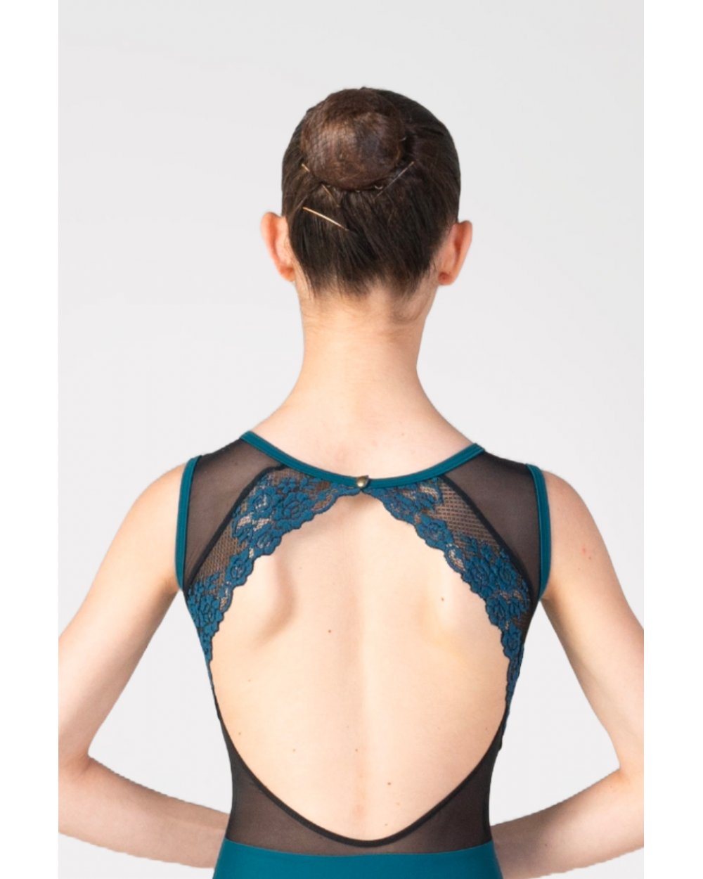 Girls Boatneck Tank Leotard with Lace Back - 363