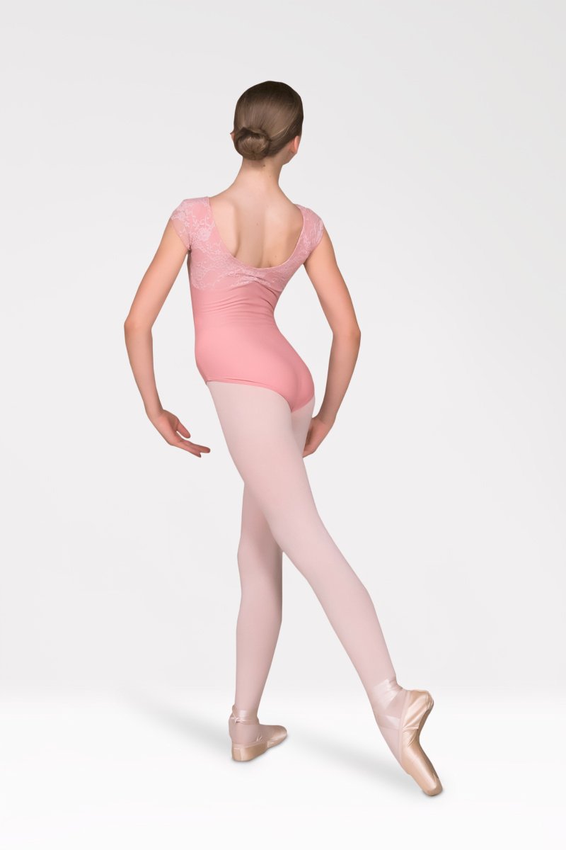 Lace Cap Sleeve Leotard - 210