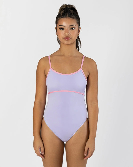 Girls Ariel Contrast Trim Camisole Leotard - IL140PC