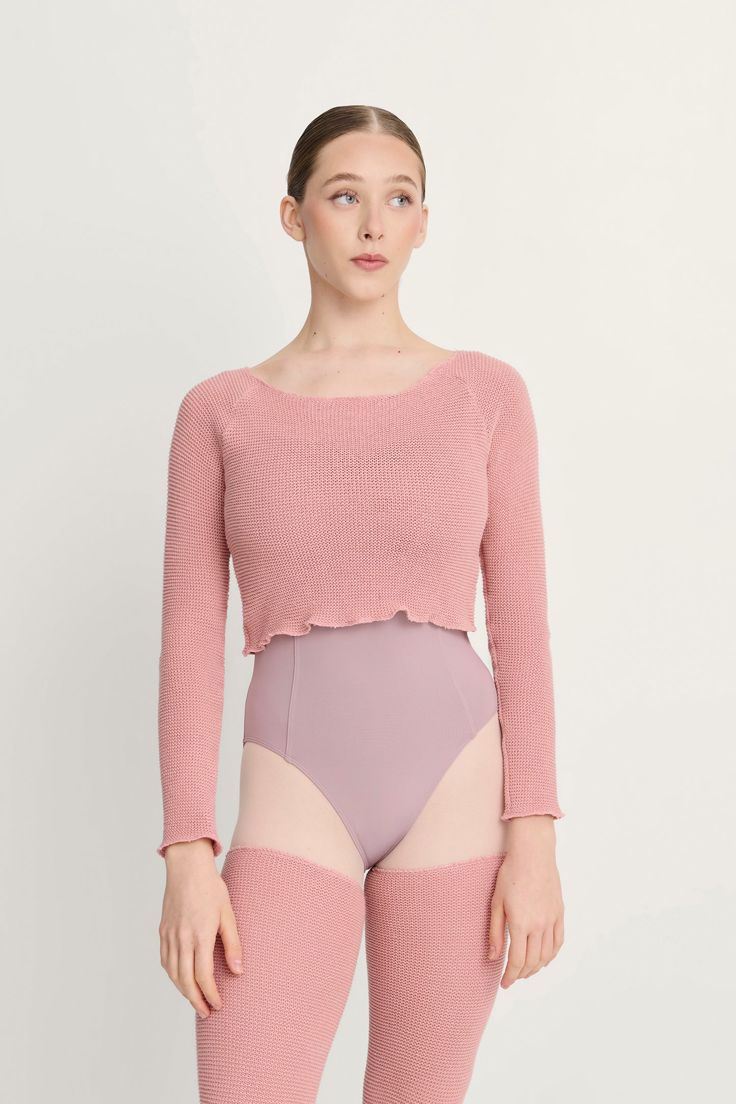 Humaira Cotton Blend Crop Sweater - 6674