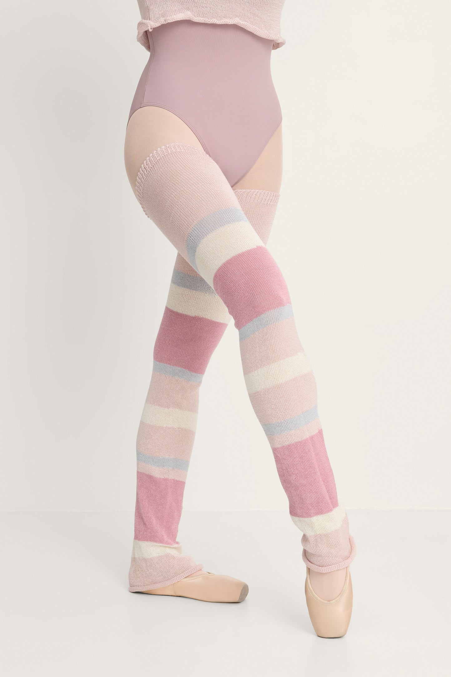 Heather Striped Long Legwarmers - 2048