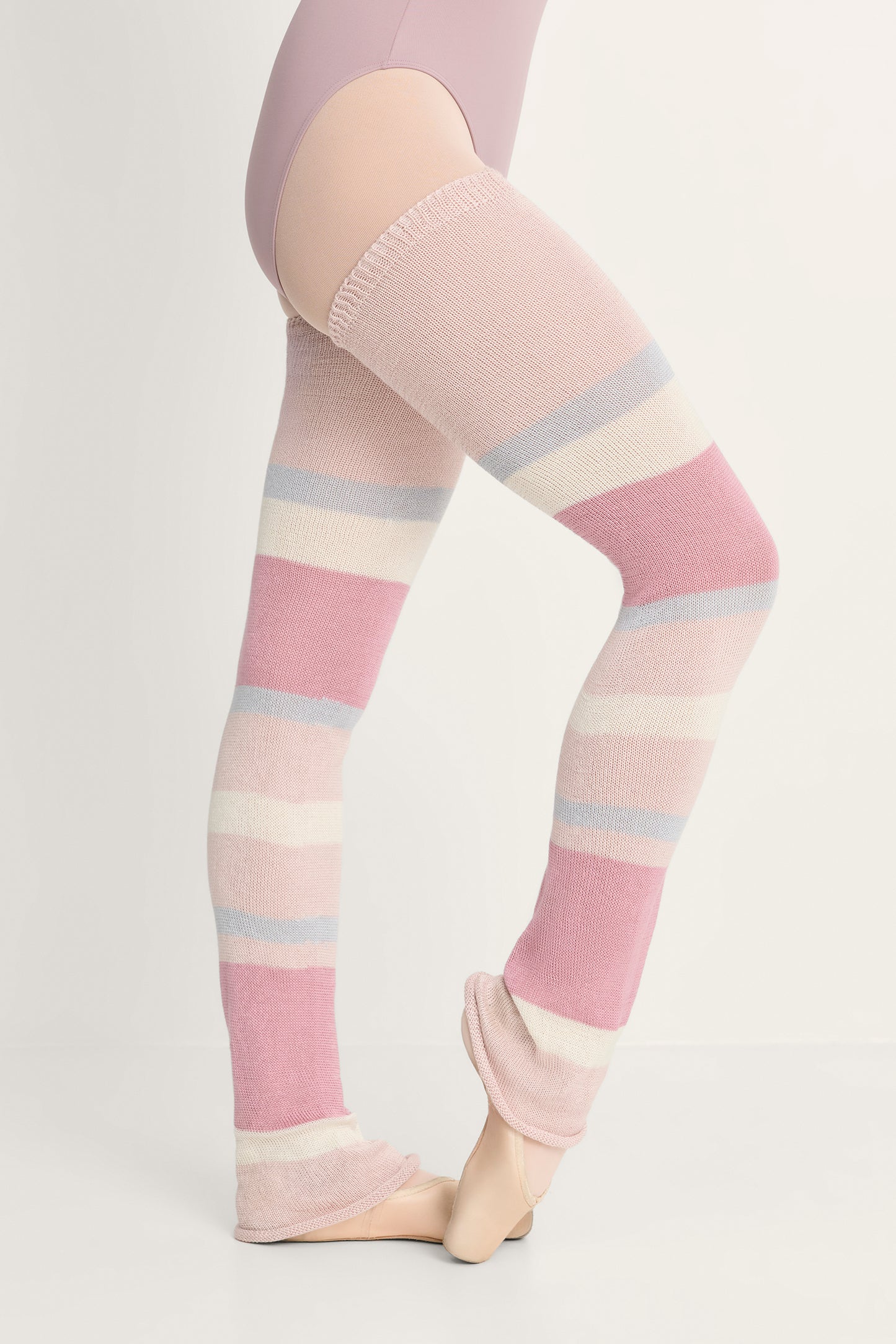 Heather Striped Long Legwarmers - 2048