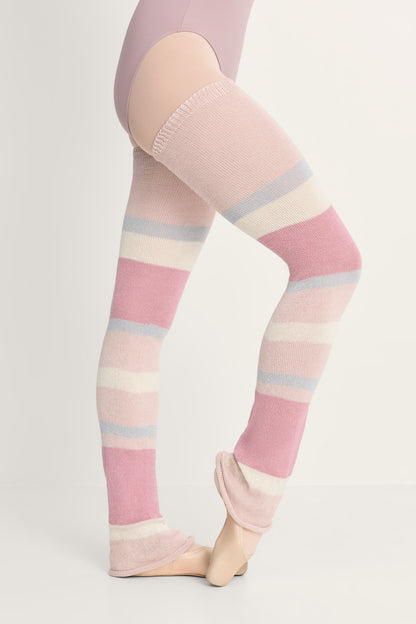 Heather Striped Long Legwarmers - 2048