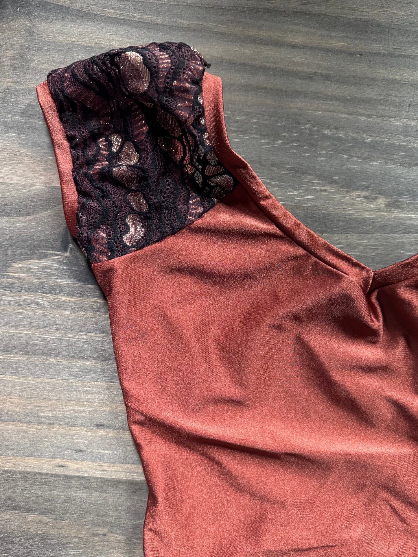 Jade Lace Cap Sleeve Leotard