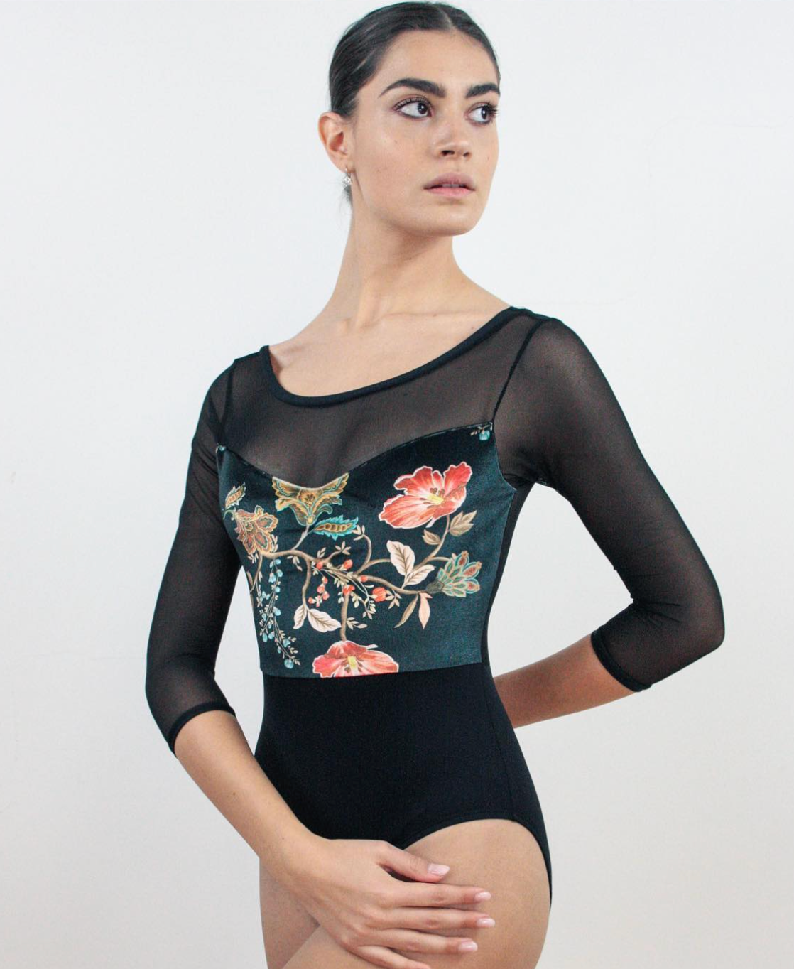 Ginevra Three Quarter Sleeve Leotard
