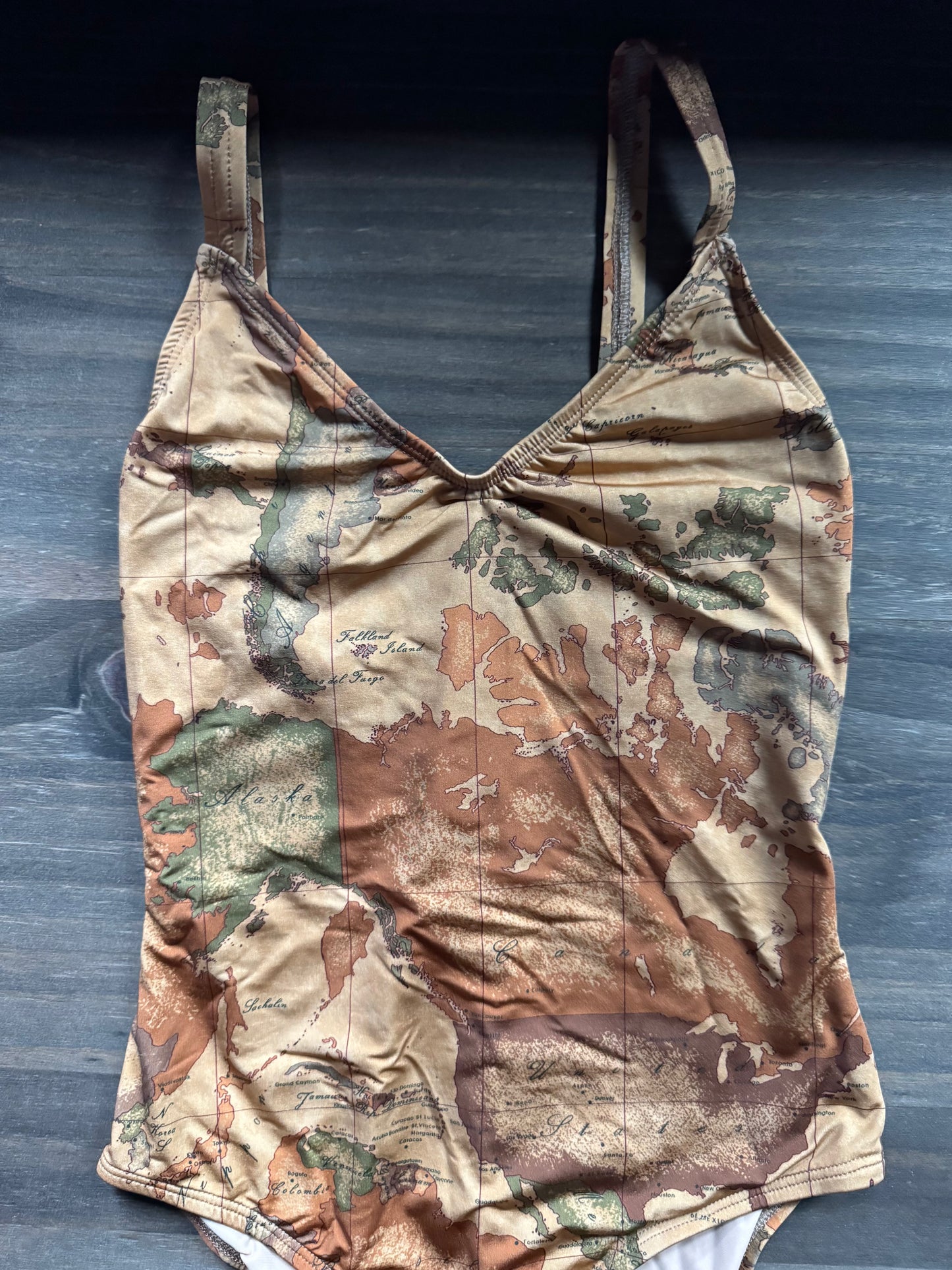 Lucrezia Global Map Camisole Leotard