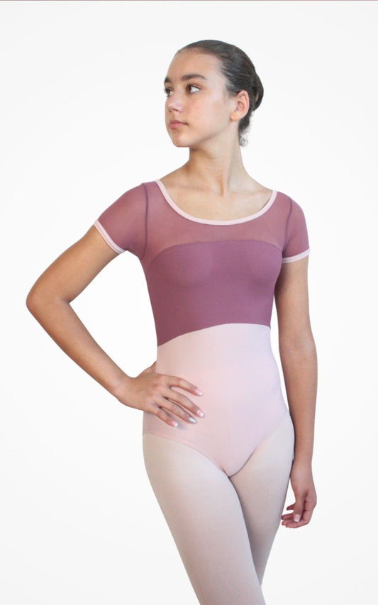 Valentina Mesh Cap Sleeve Leotard