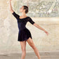 Letizia Velvet Half Sleeve Leotard
