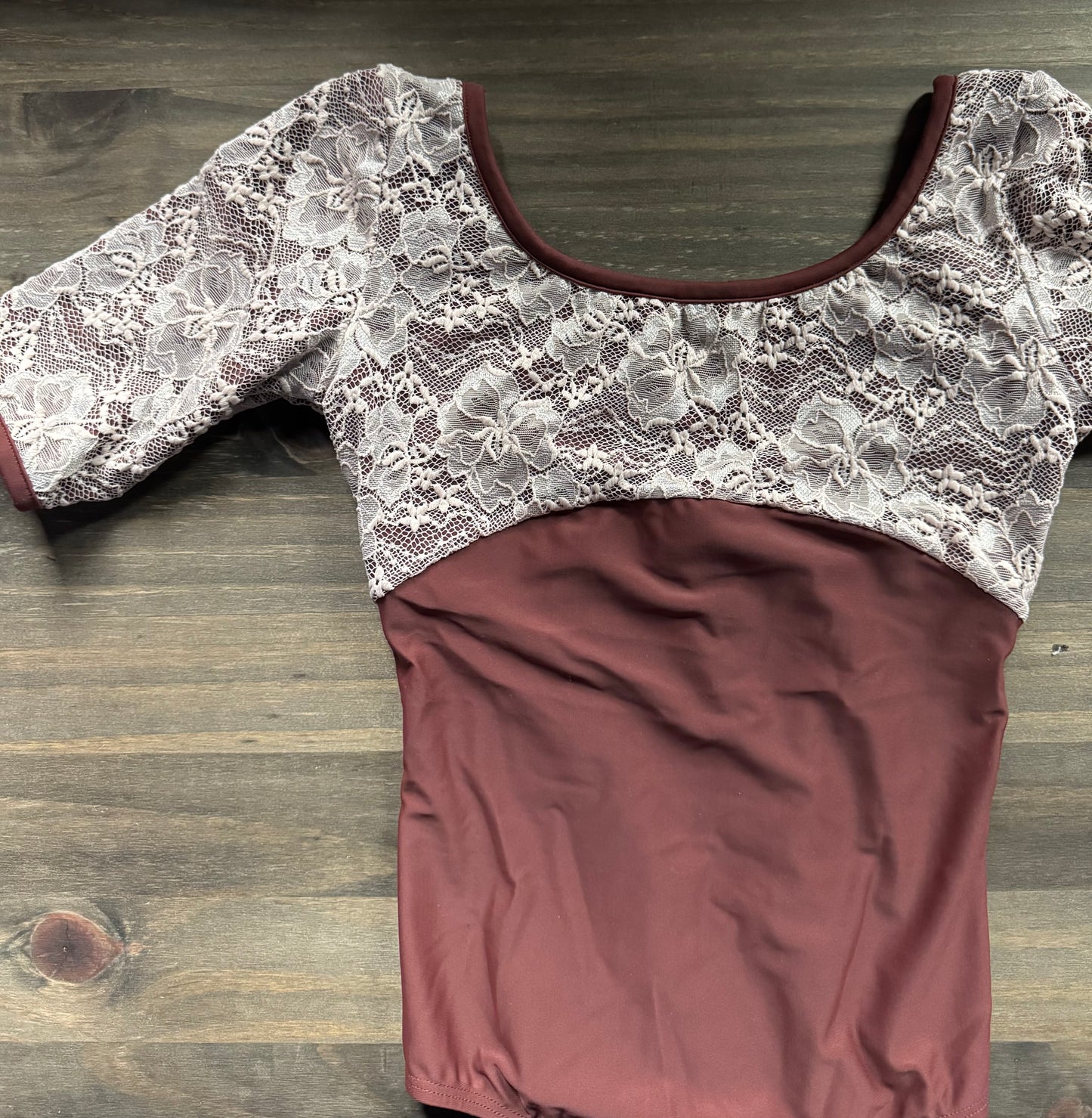 Letizia Lace Half Sleeve Leotard