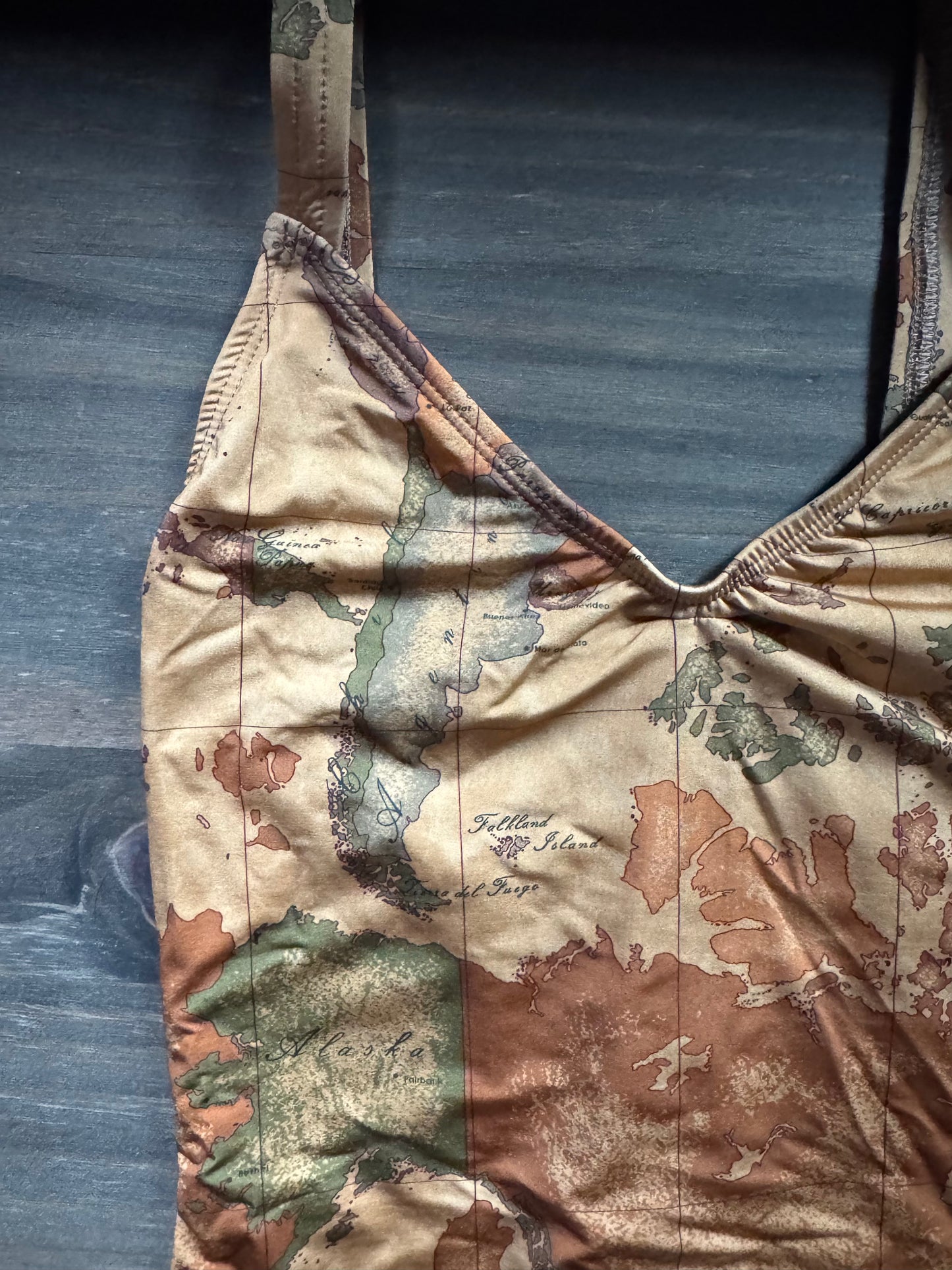 Lucrezia Global Map Camisole Leotard