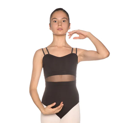 Mitzuko Double Camisole Leotard with Mesh Inserts - AL-M22