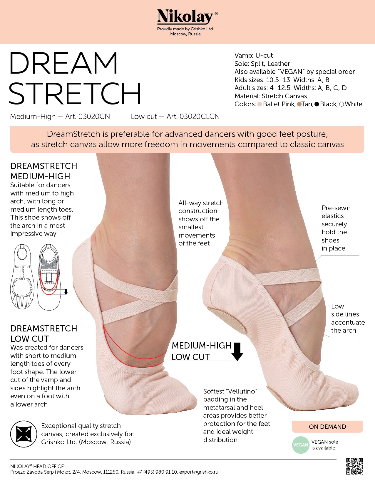 Dreamstretch Low Cut Ballet Slippers - 03020CLCN