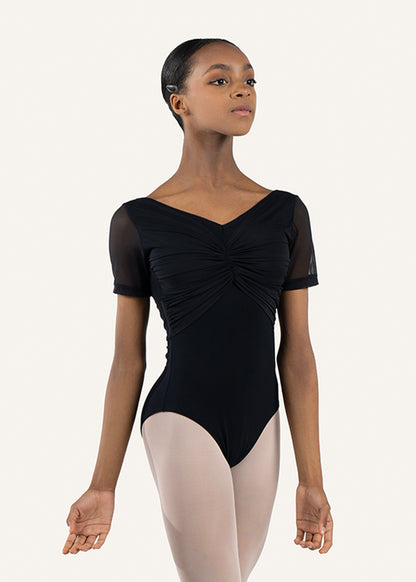 Siera Mesh Mesh Short Sleeve Leotard - DA4072MPN