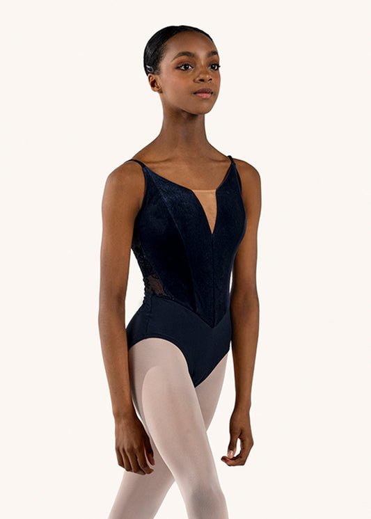 Girls Starlet Velvet Camisole Leotard - DAD4049MPN