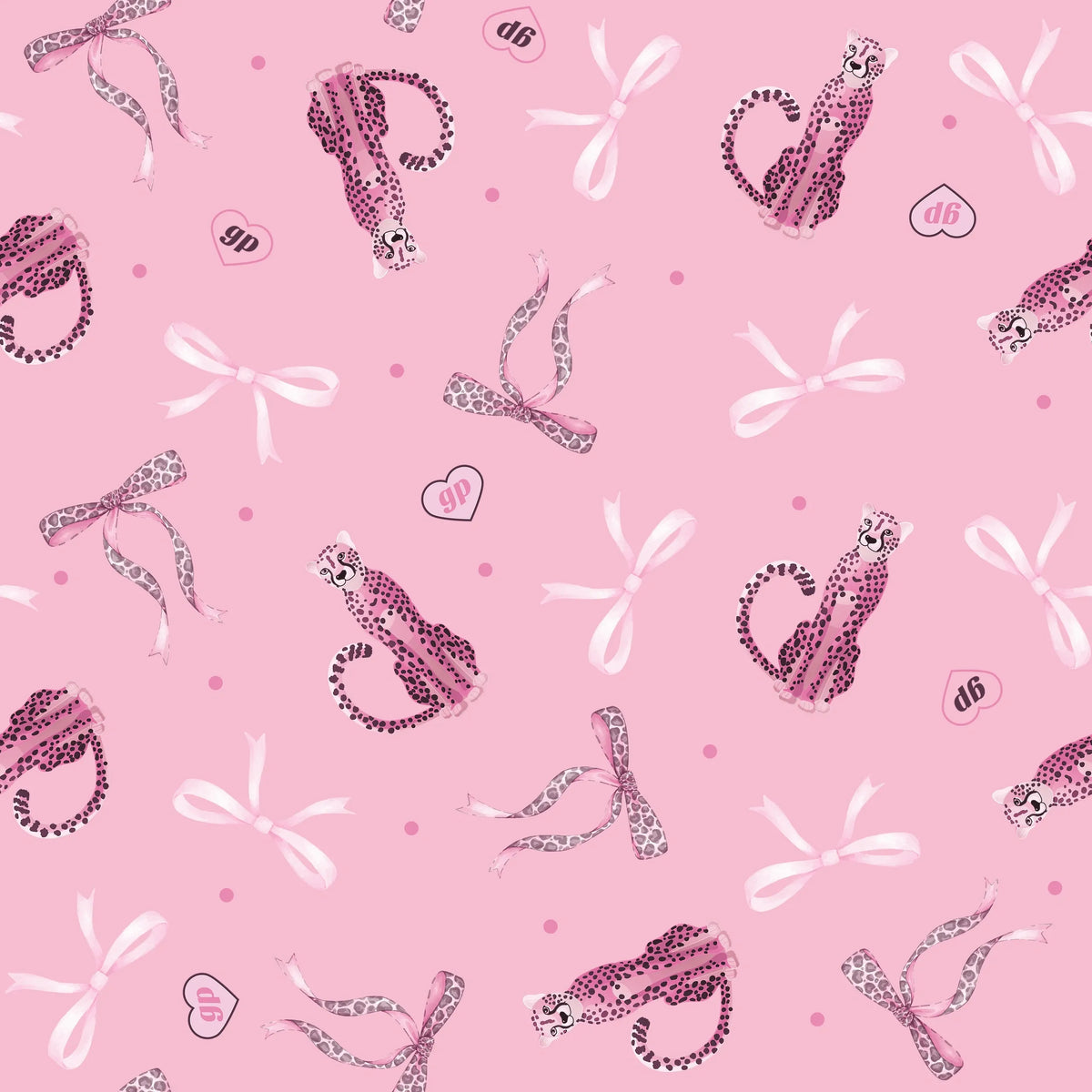 Pink Leopard Bow Playsuit - LE103