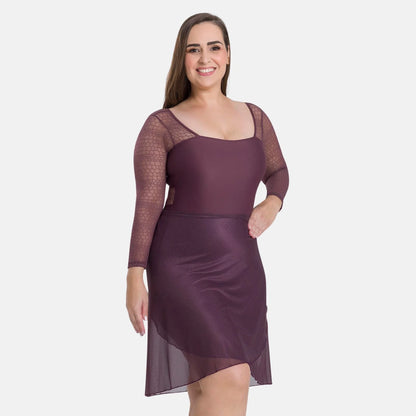 Curvy Naarah Mesh Wrap Skirt - BY80CV