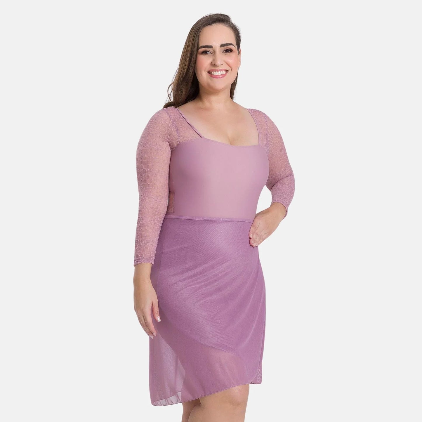 Curvy Naarah Mesh Wrap Skirt - BY80CV